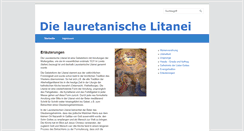 Desktop Screenshot of lauretanische-litanei.de